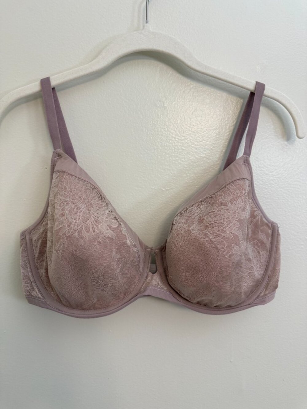 Soma Bra Womens 36DDD Lightest Lift Perfect Coverage Blush Lace Convertible